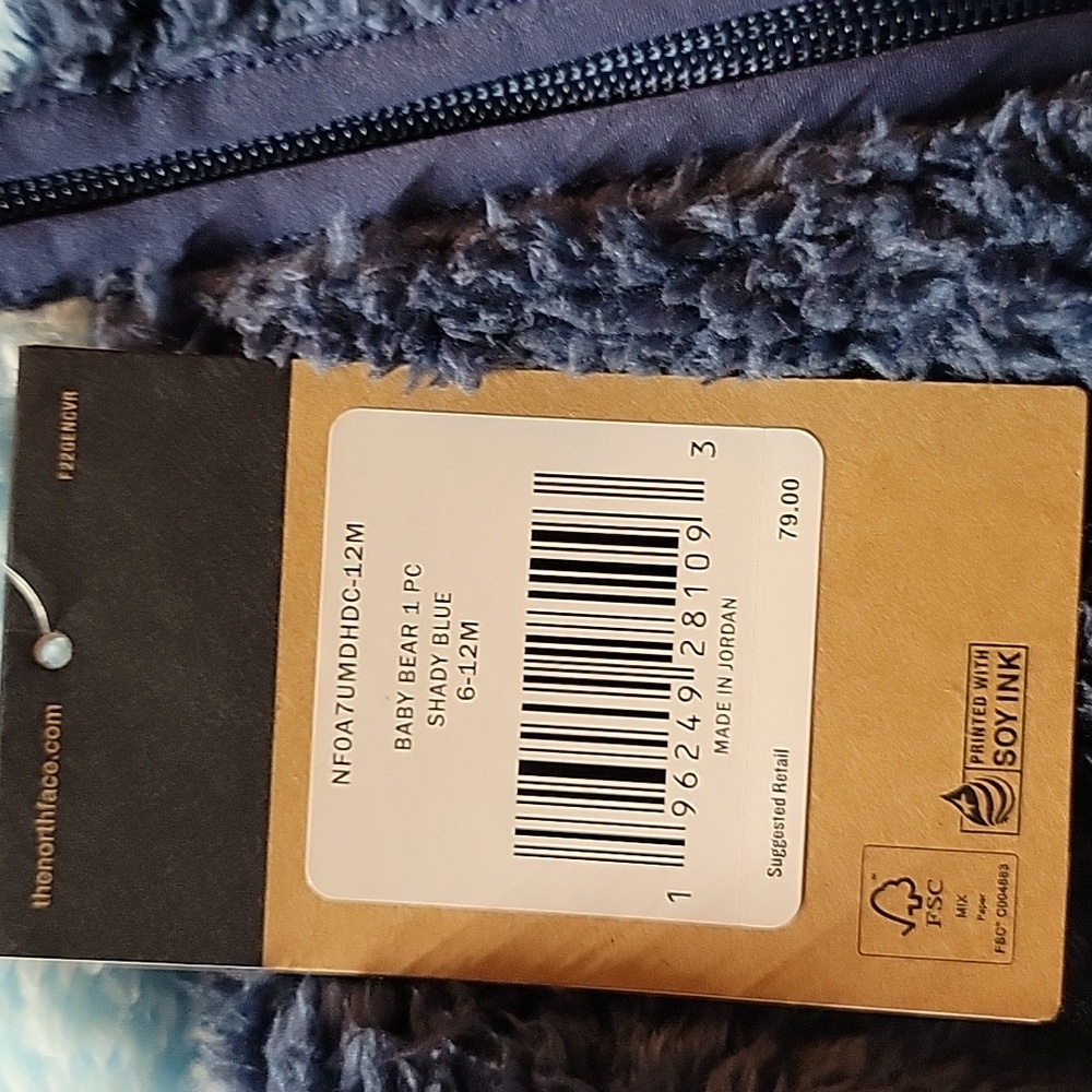 The North Face Baby Boys Girls Bear Hooded Coverall One-Piece - Picture 5 of 7